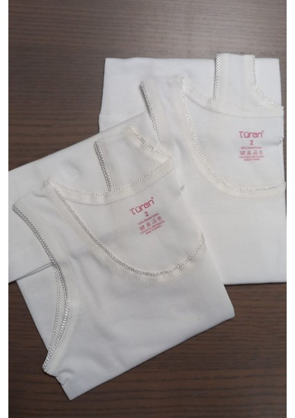 401 Kız Çocuk 2'li Atlet-Beyaz