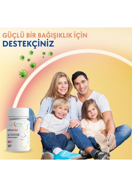 Actovir Panaks Ginseng ve Ekstresi İçeren Takviye Edici Gıda 19,9 gr x 27 Kapsül