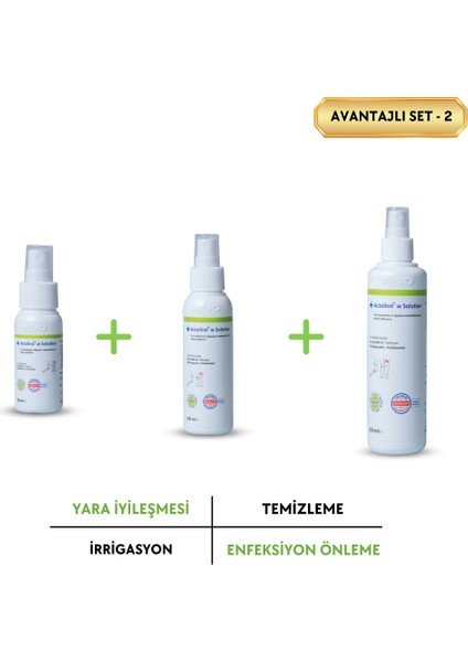 Actolınd® W Solutıon 50 ml + 100 ml + 250 ml Yara Iyileştirme Solüsyonu