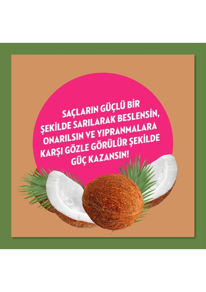 Doğanın Enerjisi Serum Saç Bakım Yağı Hindistan Cevizi Yağı Onarıcı ve Yıpranma Karşıtı 80 ml x2 Adet