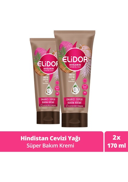 Doğanın Enerjisi Onarıcı Süper Saç Bakım Kremi Hindistan Cevizi Yağı 170 ml x2 Adet