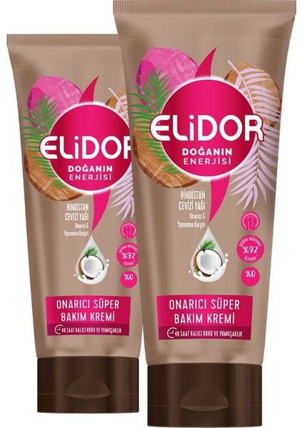 Doğanın Enerjisi Onarıcı Süper Saç Bakım Kremi Hindistan Cevizi Yağı 170 ml x2 Adet