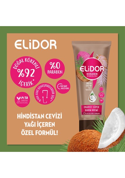 Doğanın Enerjisi Onarıcı Süper Saç Bakım Kremi Hindistan Cevizi Yağı 170 ml x2 Adet