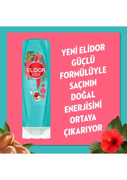 Doğanın Enerjisi Saç Bakım Kremi Argan Yağı ve Hibiskus Özü 350 ml x2 Adet