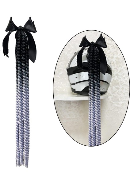 Pigtails Kıvırcık Saç Dreadlocks Dekorasyon Punk ile Kadın Gri (Yurt Dışından)