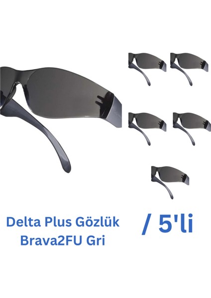 Delta Plus Gözlük BRAVA2FU Gri- 5 Adet