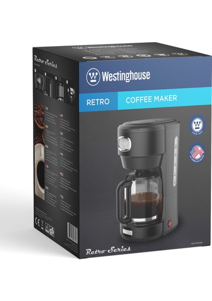 Retro Filtre Kahve Makinesi Siyah fiyatları