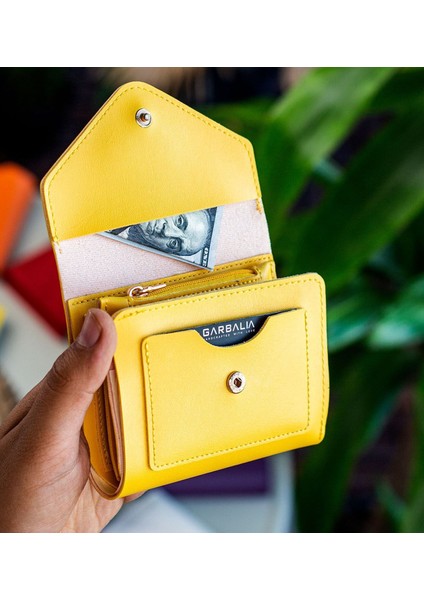 Gift Kişiye Özel Isimli Vegan Deri Mini Sarı Kadın Cüzdanı, Sevgiliye Hediye, Anneye Hediye, Arkadaşa Hediye fiyatları