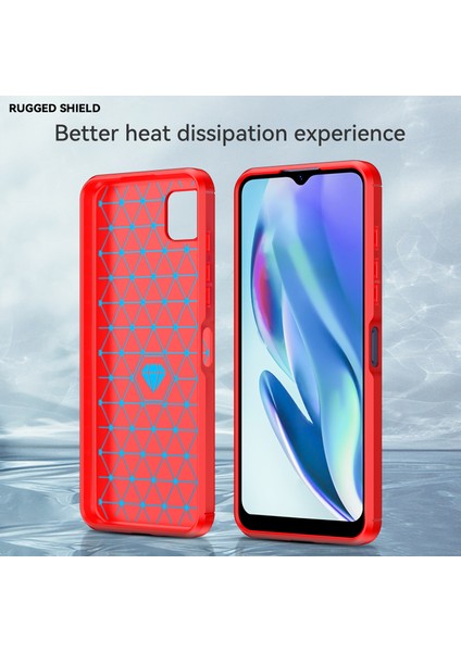 Motorola Moto G50 5g Için Yumuşak Karbon Fiber Fırçalanmış Tpu Telefon Kılıfı - Kırmızı (Yurt Dışından) fırsatları