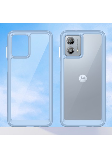 Motorola Moto G53 Için Şeffaf Pc Arka Tpu Tampon Telefon Kılıfı - Mavi (Yurt Dışından) modelleri