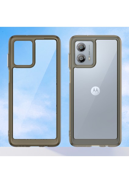 Motorola Moto G53 Için Şeffaf Pc Arka Tpu Tampon Telefon Kılıfı - Gri (Yurt Dışından) modelleri