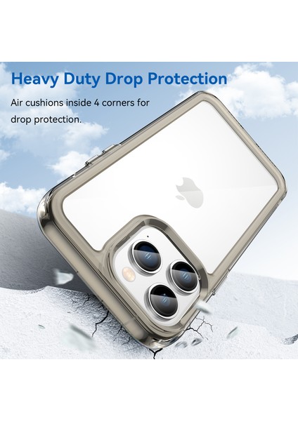 iPhone 13 Pro Max Için Şeffaf Pc Arka Tpu Tampon Telefon Kılıfı - Gri (Yurt Dışından) modelleri