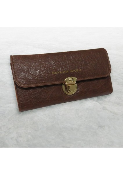 Kişiye Özel Kahverengi Kadın Cüzdan