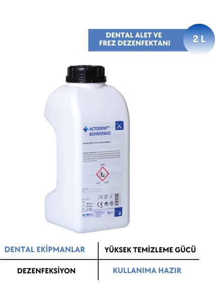 Actodent® Bohrerbad 2 L Dental Alet ve Frez Dezenfektanı fiyatları