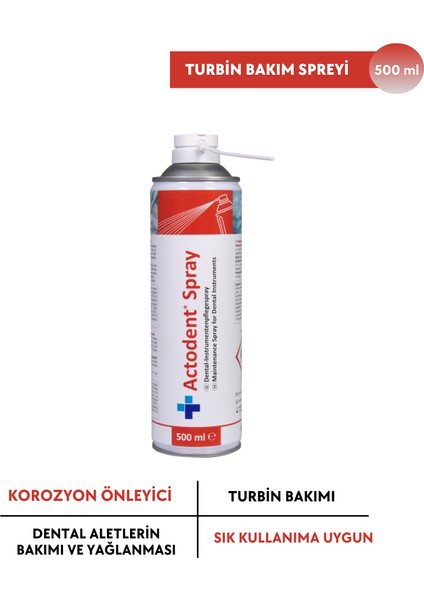 Actodent® Spray 500 ml Turbin Bakım Spreyi