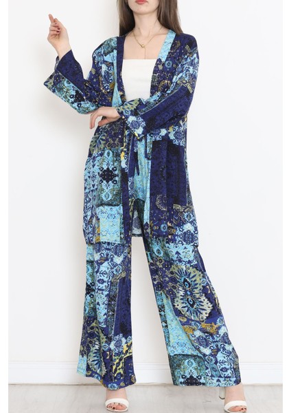 Melisbutik Kimono Takım Turkuaz - 10553.1095.