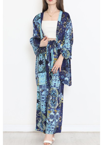 Melisbutik Kimono Takım Turkuaz - 10553.1095.