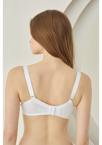 Beyaz Dantelli Balenli Penye Toparlayıcı Sütyen modelleri