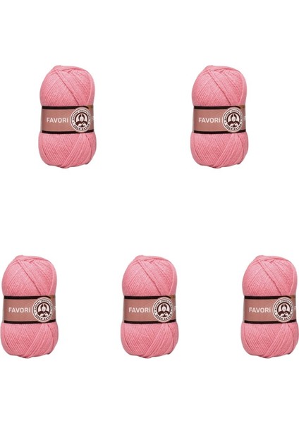 Favori Örgü Ipi Pembe (146) 5'li Paket