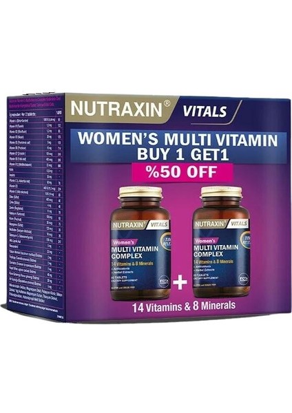 Multivitamin & Mineral Complex For Women 2'li Paket