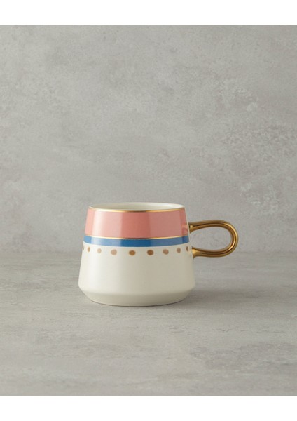 Carnival Track Stoneware Kupa Pembe - Yeşil