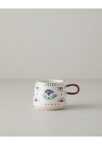 Carnival Time Stoneware Kupa Mavi - Pembe