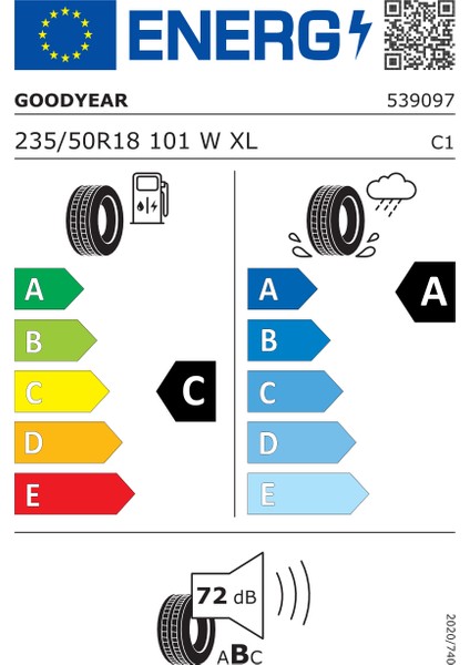 235/50 R18 101W Xl Eagle F1 Asymmetric 2 Fp Fo1 Binek Yaz Lastiği ( Üretim Yılı: 2023 )