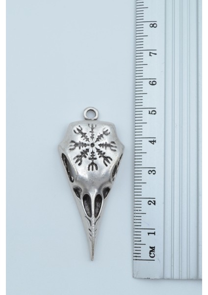 Kuzgun Kafatası - Vegvisir Örme Zincir Kolye fırsatları