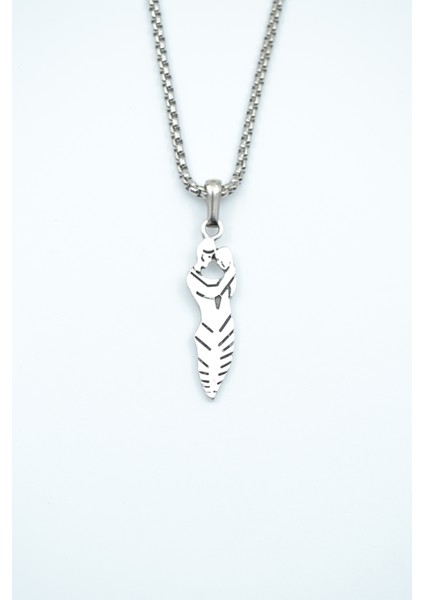 Sarılan Sevgili - Söz Örme Zincir Kolye