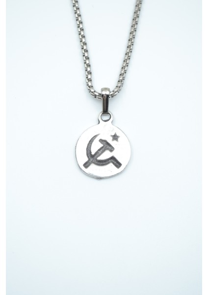 Minimal Orak Çekiç Örme Zincir Kolye