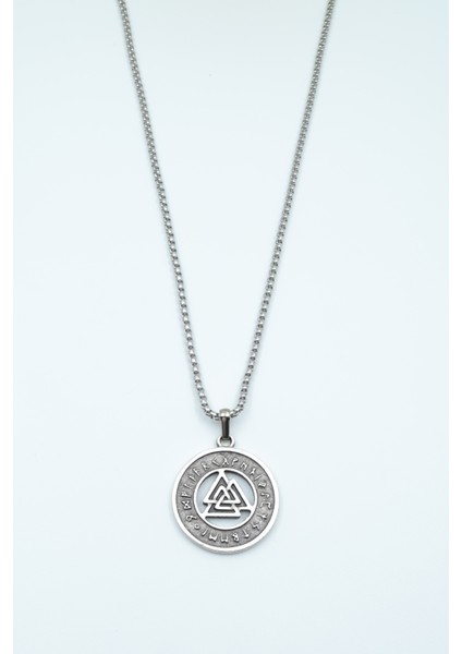Viking Run Büyülü Sembol Örme Zincir Kolye fiyatları