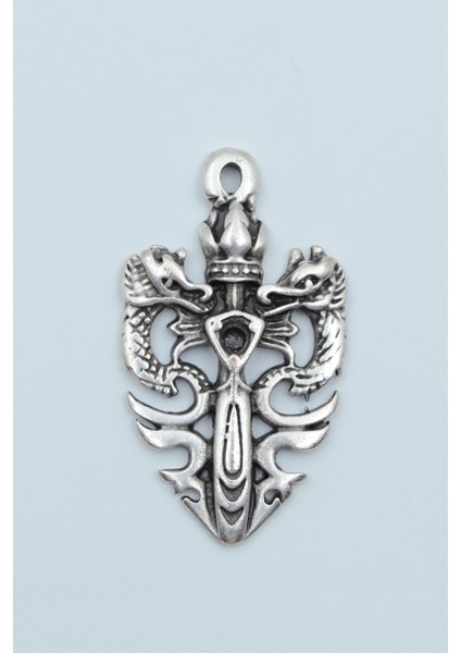 Ejderha Kılıç Taç Örme Zincir Kolye modelleri