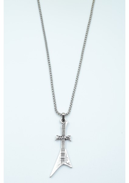 Megadeth Elektro Gitar Örme Zincir Kolye fiyatları