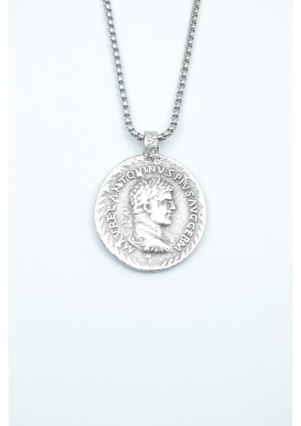 Roma Parası Sikke Örme Zincir Kolye