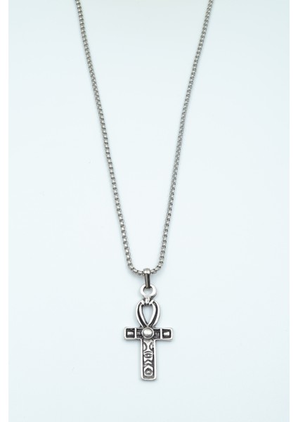 Ankh Anahtarı - Nil'in Anahtarı Örme Zincir Kolye fiyatları