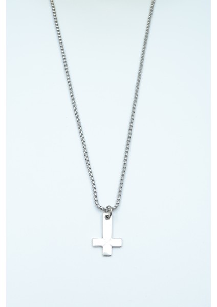 Minimal Ters Haç Örme Zincir Kolye fiyatları