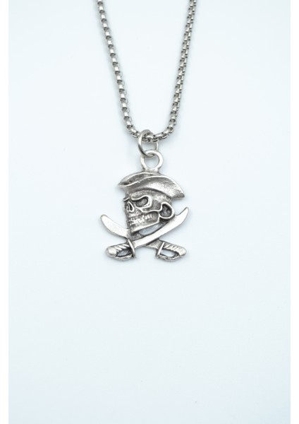 Kuru Kafa Korsan - Kılıç Örme Zincir Kolye