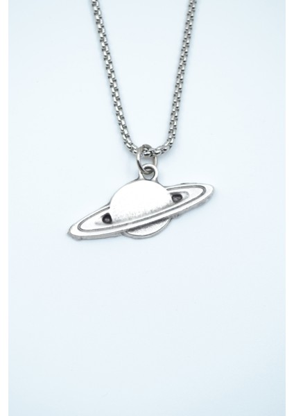 Gezegen - Satürn Örme Zincir Kolye