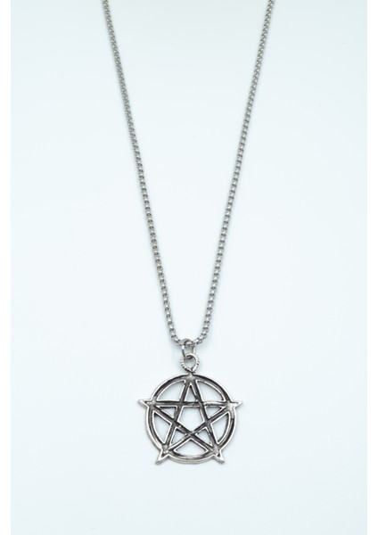 Pentagram Yıldızı Örme Zincir Kolye fiyatları