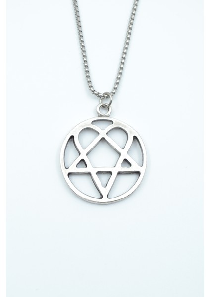 Heartagram Örme Zincir Kolye