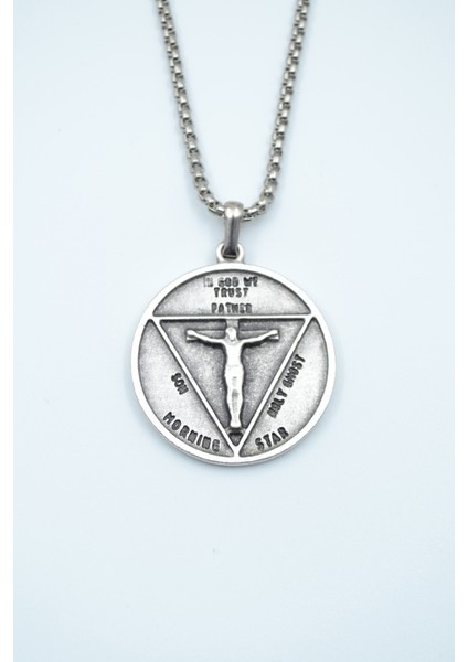 Pagan - Keçi Şeytan - Hz. Isa Örme Zincir Kolye