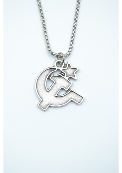 Orak Çekiç Örme Zincir Kolye