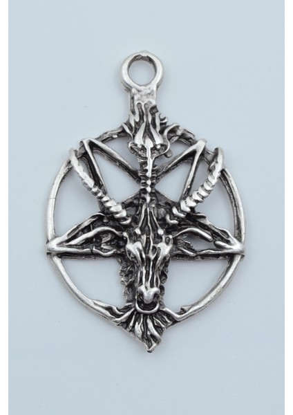 Pentagram Yıldızı Keçi Kafası Örme Zincir Kolye modelleri