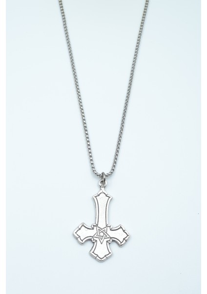 Ters Haç - Davut Yıldızı Örme Zincir Kolye fiyatları