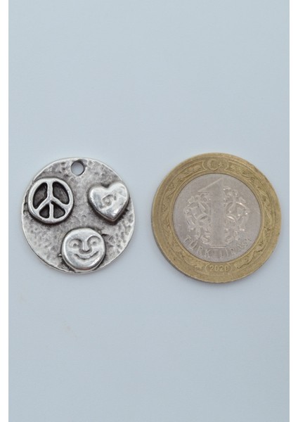 Barış Sembolü - Kalp -Gülen Surat Örme Zincir Kolye indirimleri