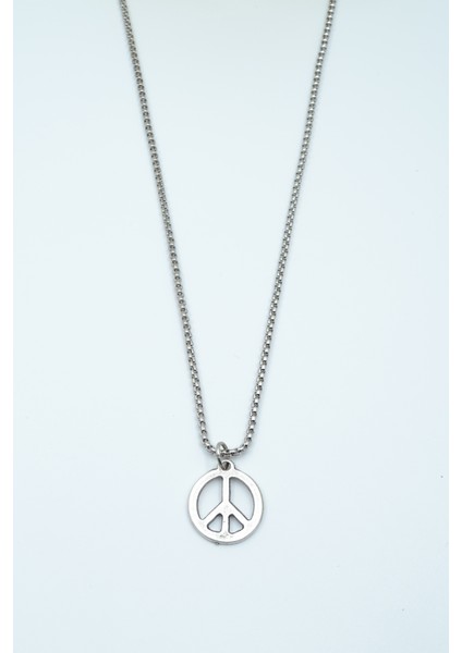 Minimal Barış Sembolü Örme Zincir Kolye fiyatları