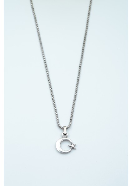 Minimal Ay Yıldız Örme Zincir Kolye fiyatları