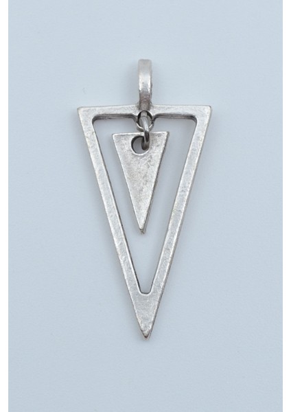 Sallantılı Üçgen Örme Zincir Kolye modelleri