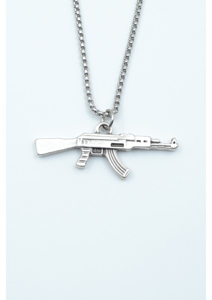 Pubg Keleş Ak-47 Kalaşnikof Örme Zincir Kolye