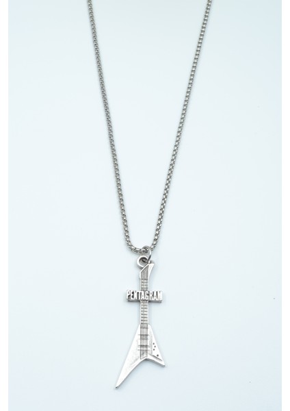 Pentagram Elektro Gitar Örme Zincir Kolye fiyatları